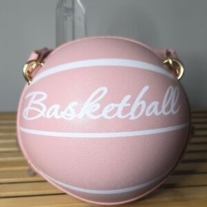 Pink Basketball Shaped Bag
